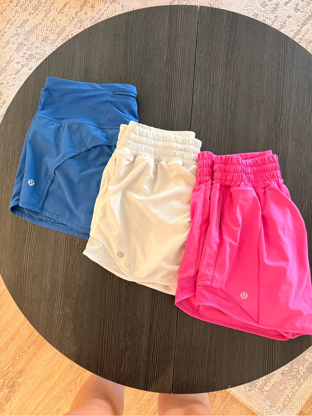 lululemon athletica Girls' Active Shorts - Blue, White, Pink